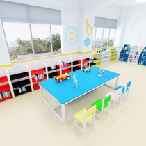 Primary school Childrens Early Childhood Single Double Color Desk Fine Art Painting Training Institution Table Office Writing Table