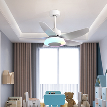 Music fan light frequency conversion mute restaurant bedroom children's room stepless dimming modern simple ceiling fan light with audio