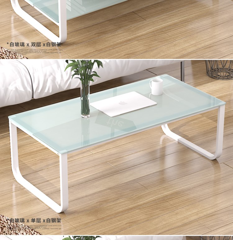 Bàn cà phê đơn giản hiện đại kính cường lực phòng khách cá tính nội thất kết hợp sáng tạo căn hộ nhỏ văn phòng bàn vuông - Bàn trà bàn phòng khách thông minh