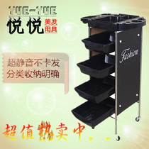 Hair tool cart High-grade stainless steel small four-wheeled beauty storage car Barber shop hair salon bar car tool cart