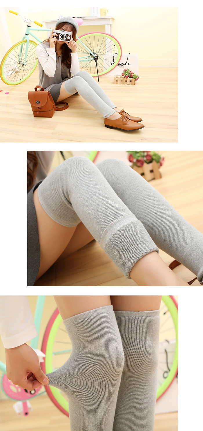 Mùa thu và mùa đông vớ ấm và nhung nhung vớ dày dày vớ chân vớ ấm đầu gối miếng bông cao nữ tất nam đẹp