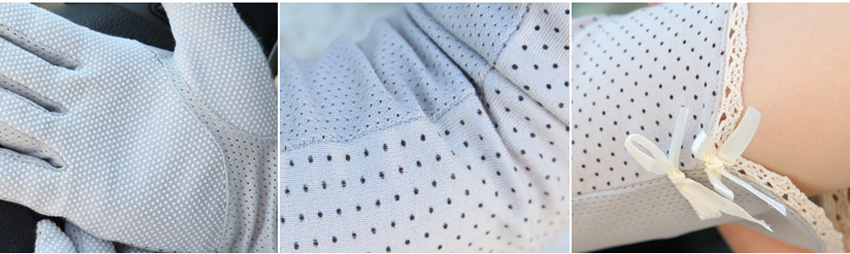 Mùa hè đầy đủ găng tay ngón tay chống Uv anti-skid lái xe lái xe găng tay chống nắng cotton ladies sun bảo vệ cánh tay tay áo găng tay y tế vglove