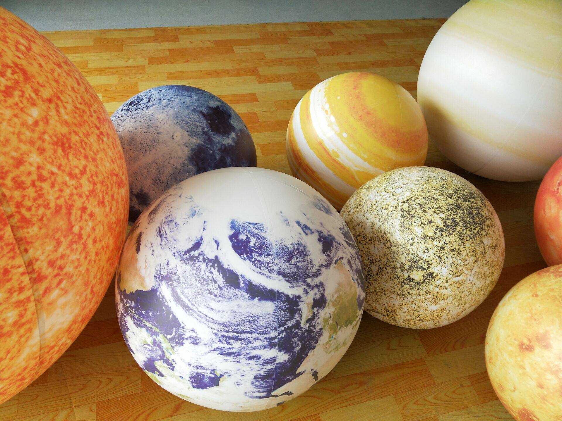 Inflatable suspension Earth Nine Large Planetary Gas Model Moon Earth Solar Planet Model Outdoor floor lamp Light decoration