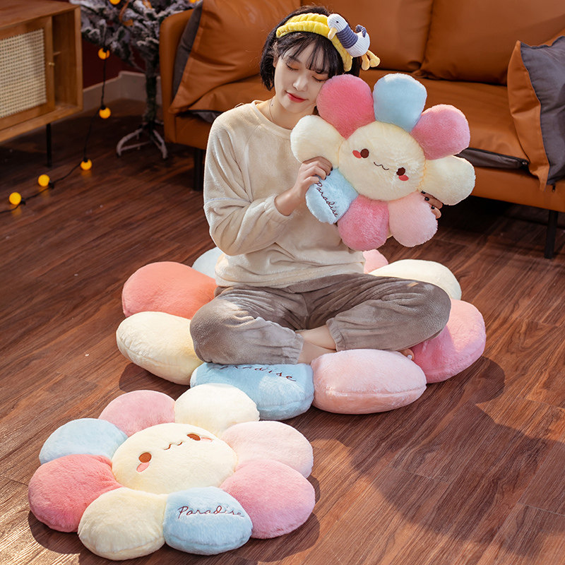 The flower sofa cushion office thickened chair cushion?Chair cushion Cute Floating Window Sloth bedroom Ins girl's heart