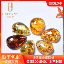 Oucini new flower wax pendant natural Baltic Amber popping lanyard water drop pendant men and women