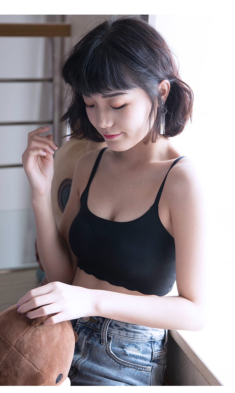 Nhật bản đồ lót của phụ nữ phù hợp với không có dấu vết no steel nhẫn thu thập thể thao chạy chống sốc vest áo ngực mỏng ngủ áo ngực