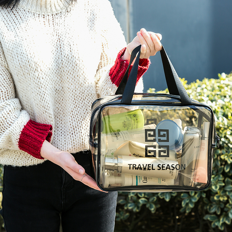 Wash bag transparent bath bag women's bath pocket men large capacity swimming bag waterproof handbag storage article makeup bag