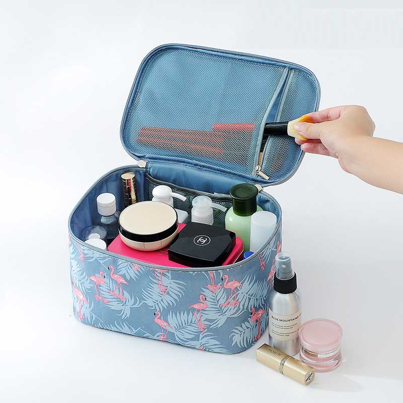 ins net red makeup bag small number woman portable large capacity travelling hand girl's heart cosmetic containing box bag box