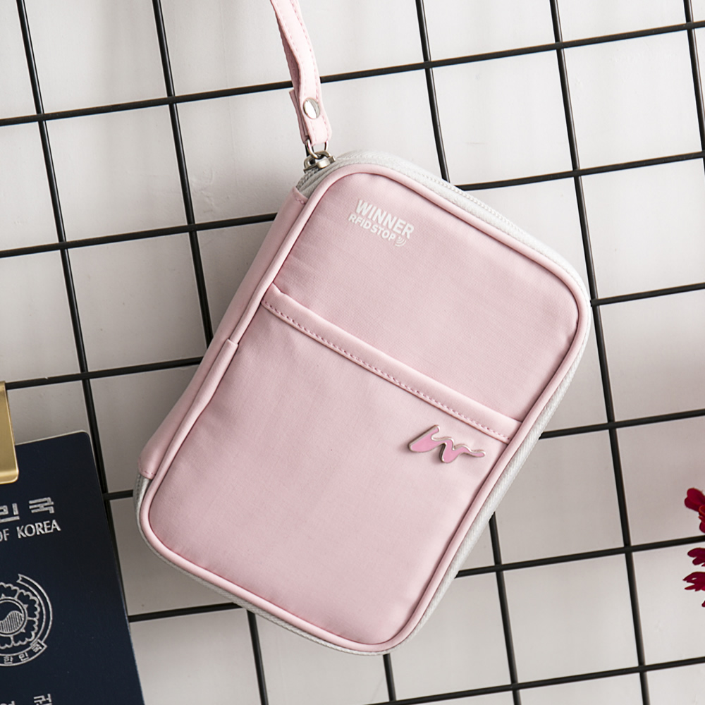 Travel document bag Storage bag Passport bag Multi-function portable travel ticket folder Card bag Passport protection case wallet
