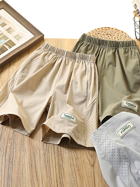 Boys' Quick-Dry Shorts Summer 2026 New Ice Silk Cool Children's Mesh Pants for Older Kids Sports Shorts Trendy