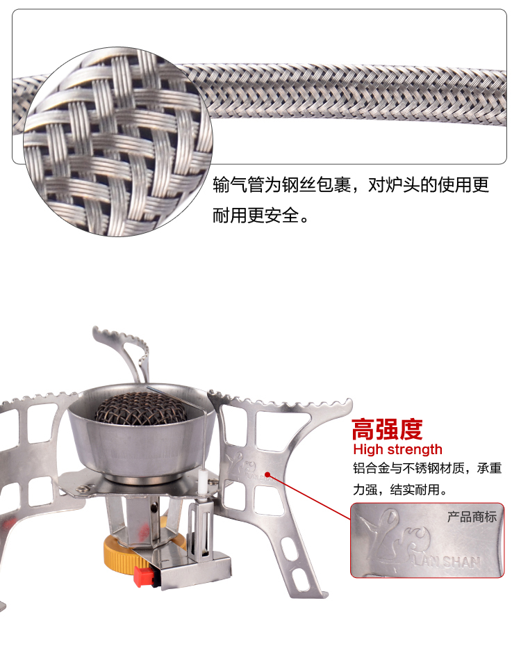 Xác thực cắm trại bếp di động chống gió bếp ngoài trời hung dữ chia lửa bếp gas hoang dã bếp đặt thiết bị - Bếp lò / bộ đồ ăn / đồ nướng dã ngoại lò nướng than hoa ngoài trời