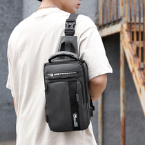 2022 New Summer Nylon Cloth Chest Bag Casual Mens Diagonal Satchel Wave Multifunction Travel Backpack Large Capacity