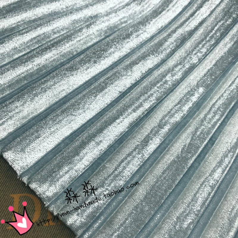 DIY mùa thu và mùa đông pleated tạng đặc khuôn khổ gấp nếp vàng nhung váy vải mới điện quang ngực dài - Vải vải tự làm vai cotton