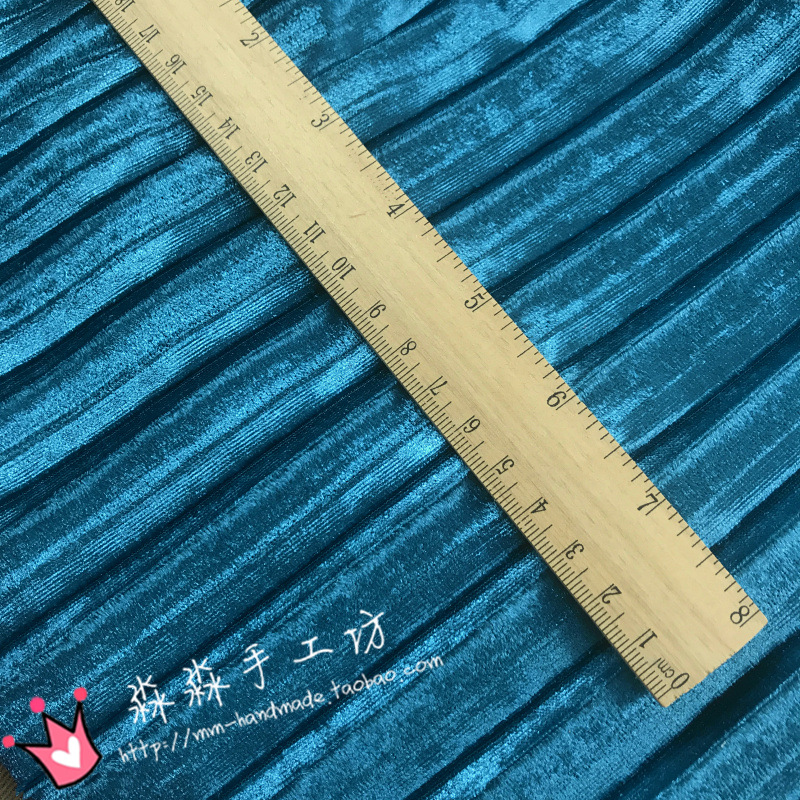 DIY mùa thu và mùa đông pleated tạng đặc khuôn khổ gấp nếp vàng nhung váy vải mới điện quang ngực dài - Vải vải tự làm vai cotton