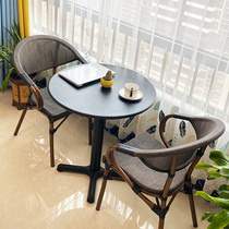 Balcony small table and chair outdoor courtyard garden table and chair small coffee table Vine Chair three-piece set creative leisure rattan table and chair
