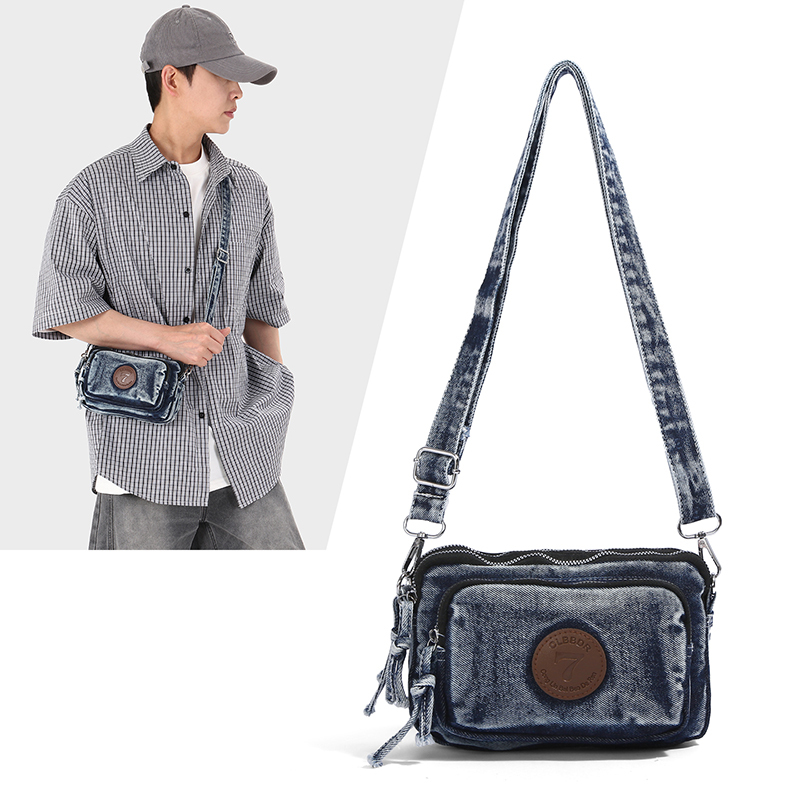 2026 New Retro Denim Shoulder Bag Women's Crossbody Bag Casual Simple Multi-Layer Mobile Phone Bag Trendy Brand Commuter Bag 2026 New Retro Denim Shoulder Bag Women's Crossbody Bag Casual Simple Multi-Layer Mobile Phone Bag Trendy Brand Commuter Bag