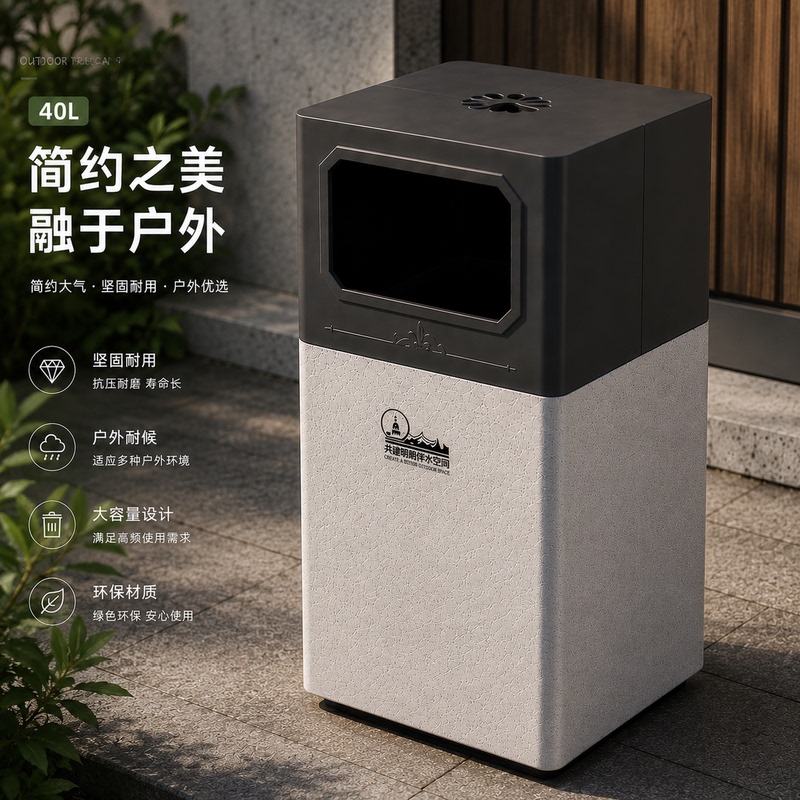 High-End Imitation Marble Outdoor Trash Can, Stainless Steel Large-Capacity Fruit Peel Bin, Villa Courtyard, Outdoor Public Places High-End Imitation Marble Outdoor Trash Can, Stainless Steel Large-Capacity Fruit Peel Bin, Villa Courtyard, Outdoor Public Places