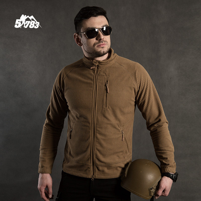 51783 slim fleece jacket men's thickened outdoor fleece jacket inside wearing assault jacket inner cardigan jacket