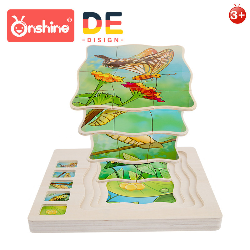 Childhood Infinite Children Multilayer Growth Stories Puzzle Puzzle 2-3-4 Year Old Kindergarten Puzzle Force Development Early Education Toys