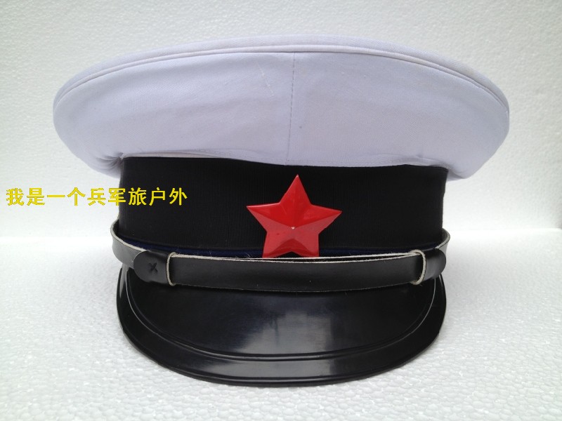 Stock 74 style blue and white big brim hat big brim hat navy hat old hat