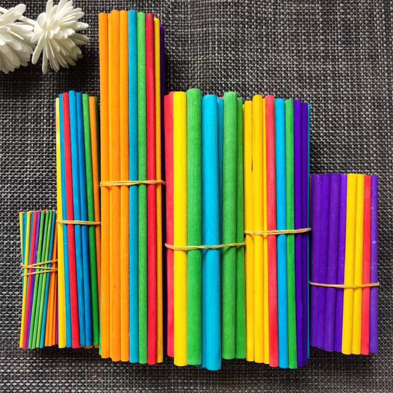 DIY Handmade Materials, Colorful Wooden Strips, Round Wooden Sticks, Small Wooden Sticks, Kindergarten Toys, Counting Sticks DIY Handmade Materials, Colorful Wooden Strips, Round Wooden Sticks, Small Wooden Sticks, Kindergarten Toys, Counting Sticks