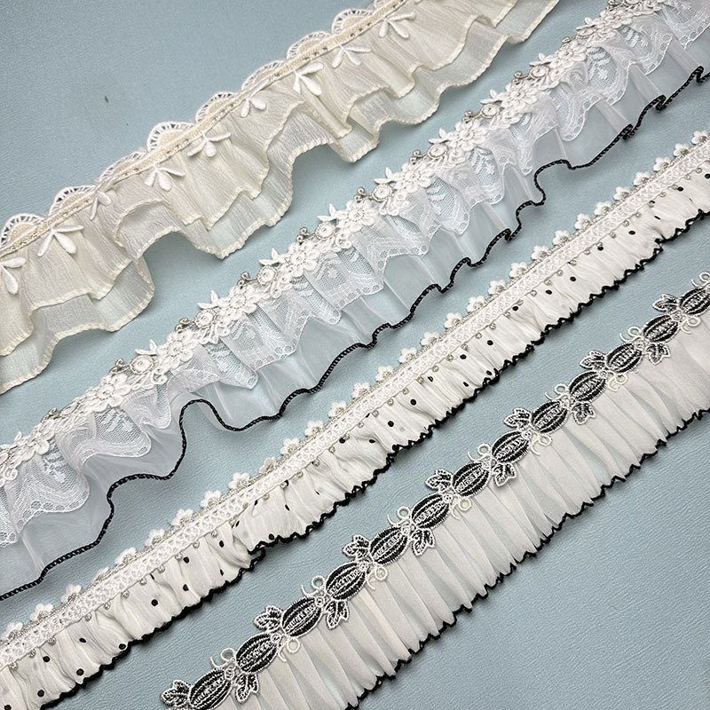 New Curtain Lace, Light Luxury French Embroidery, Water-Soluble Lace Window Screen, Side Panel Splicing Accessories, Home Textile Decoration
