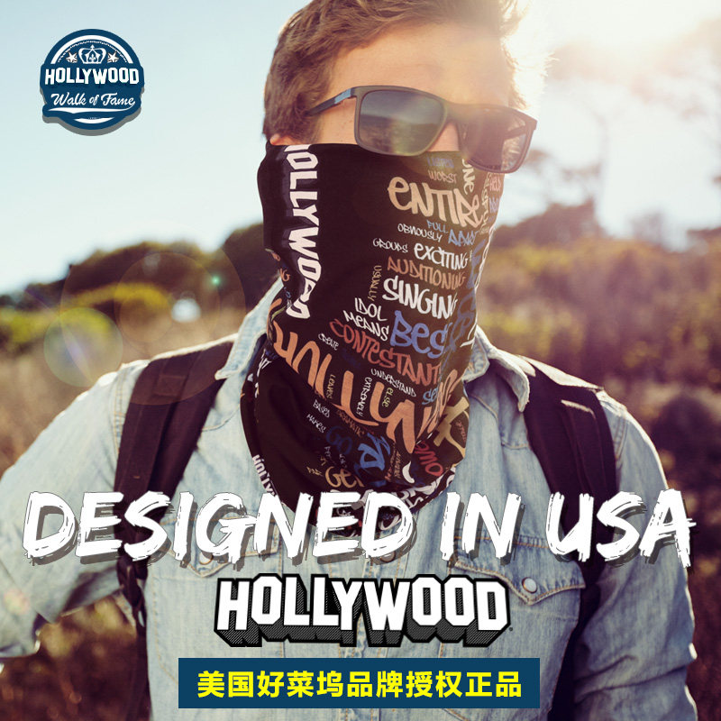 Hollywood Bib Men's Sunscreen Mask Riding Motorcycle Face Towel Ice Silk Sport Magic Bandana Neck Protector