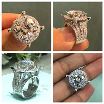 Luxury Diamond Ring 8 karat mo sang shi ring net red paragraph four claw wei xiang atmospheric nv jie