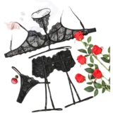 【Коко Ведьма】Сегодня вечером задерживаемся!Сексуальный кружевной комплект с большой грудью и небольшим бюстгальтером пуш-ап на косточках