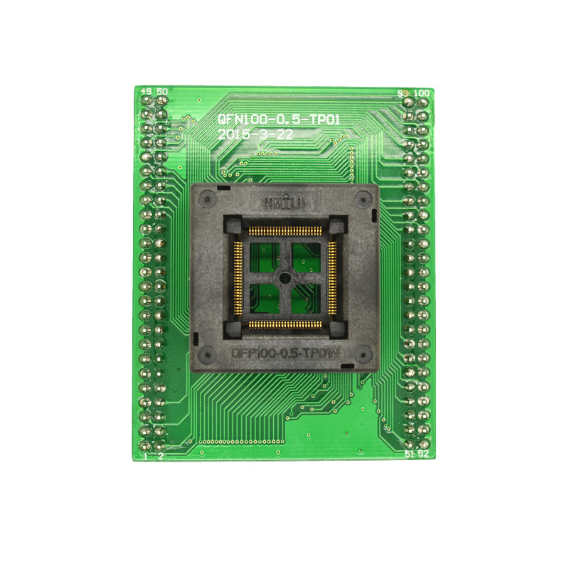 LQFP-100转换座0.5mm脚距 14X14 烧录座 STM QFP100转直插 测试座