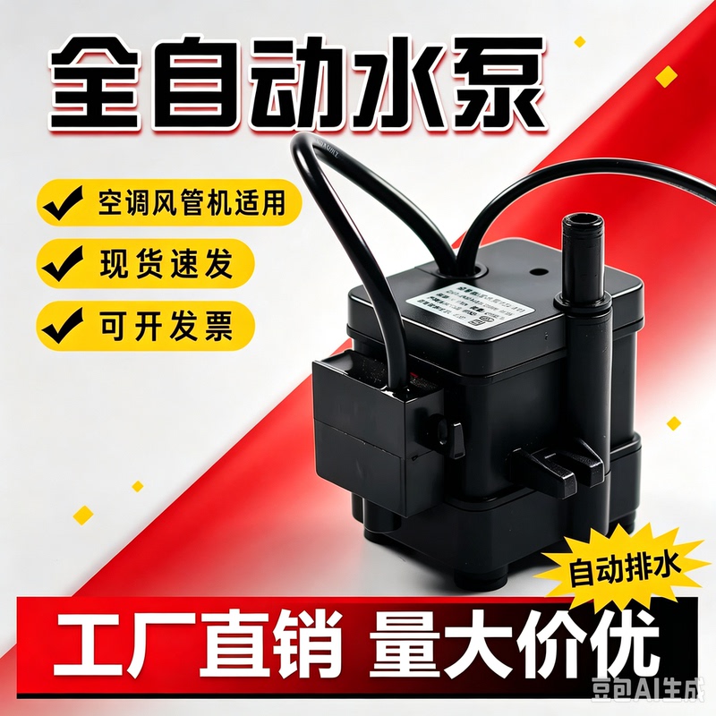 Fully Automatic Water Pump, Central Air Conditioning Drainage Pump, Small Intelligent Submersible Liquid Level Condensate Water Lift System for Home Use
