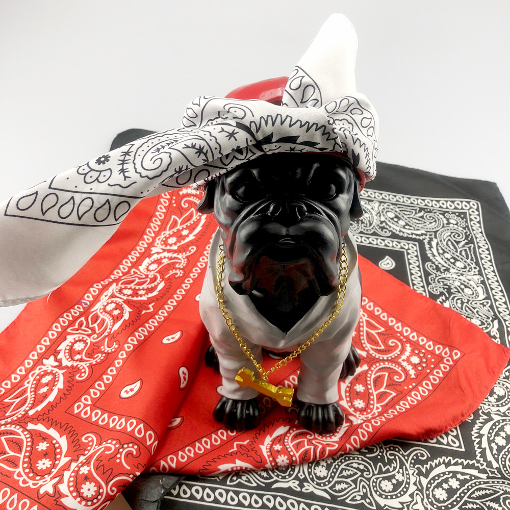 Hairband headdress Children's children's hip-hop cotton headscarf hiphop hip-hop star fan cashew flower head black