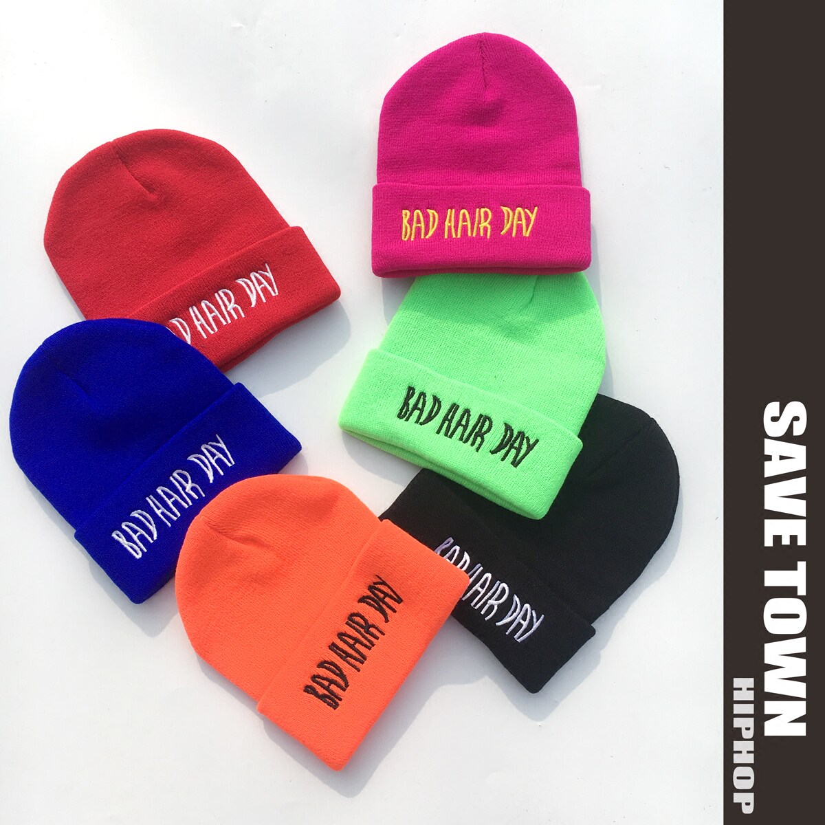 Toddler Street Dance Color Hat Ornament Child Tide Knit Cover Head Candy Color Wool Line Hat Autumn Winter Hiphop