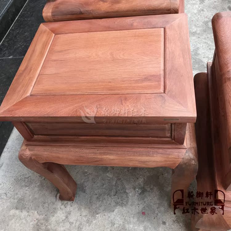 Gỗ hồng mộc Miến Điện 123 chạm khắc bộ ghế sofa Viêng Chăn của sáu trái cây gỗ hồng lớn bằng gỗ gụ mới - Bộ đồ nội thất bàn ghế hiện đại