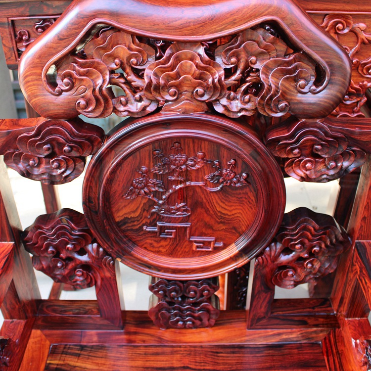 Lào gỗ hồng đỏ Zhongtang trường hợp cho sáu bộ của Ming và Qing triều đại gỗ gụ cổ điển đồ gỗ phòng khách - Bàn / Bàn bàn ghế gỗ phòng khách nhỏ