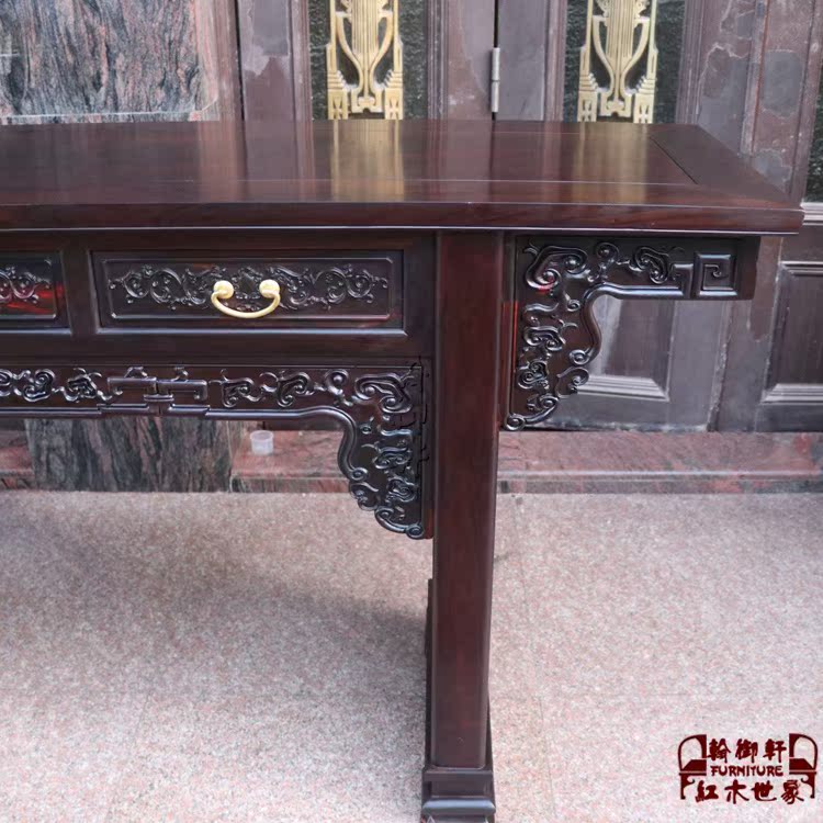 Gỗ hồng mộc Lào 1 m 8 vật liệu cũ bảng đơn được chạm khắc trường hợp dải cho bàn Bảng điều khiển Shentai Bàn gỗ hồng mộc Sian - Bàn / Bàn bàn trà nhật