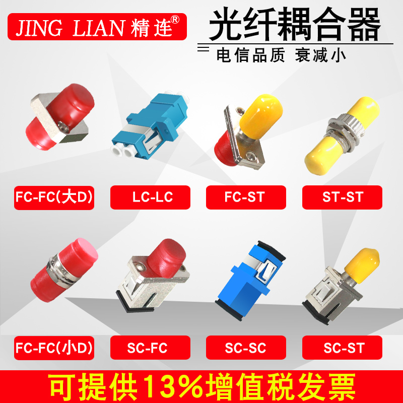 Precision Fiber Flange Opto-brazing Coupler Adapter Terminal Box Flange SC FC LC ST Interface Optional Attenuation Reduction Telecom Quality 10 pcs