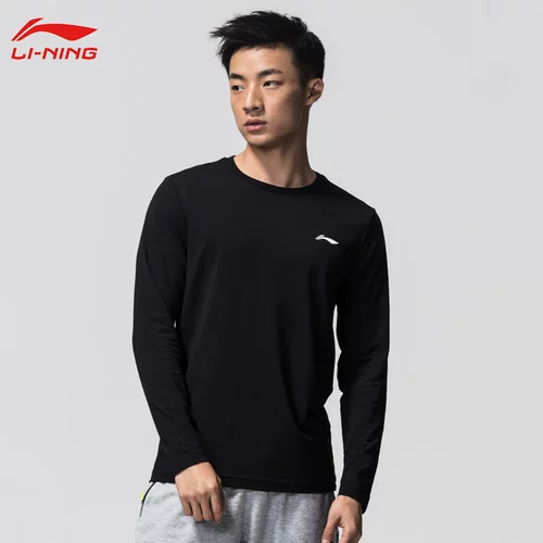 Li Ning, весенний лонгслив, хлопковый цветной спортивный костюм, приятная телу толстовка, коллекция 2021, тренд сезона, круглый воротник