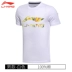 Li Ning áo thun nam tay ngắn mùa hè LOGO lớn cổ tròn thường xuyên diện đồ thể thao rộng rãi cotton chạy áo thun thoáng khí - Áo phông thể thao áo thun anta Áo phông thể thao