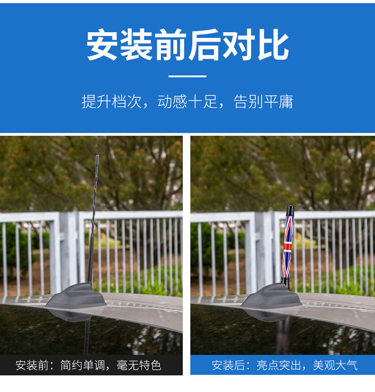 Car Antenna Decoration Car Carbon Fiber Ultra-short Radio Antenna Modified Roof Decoration Antenna Neutral For