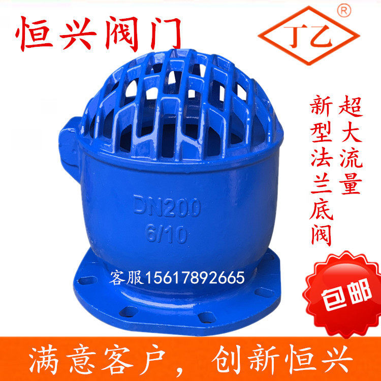 H42X-10 16 New Type Bottom Valve Water Pump Suction Cast Iron Flange Bottom Valve DN50 80 100 150 200