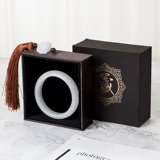 Изумрудный браслет из нефрита, четки из круглых бусин, упаковка, подарочная коробка, коробка для хранения