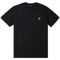 MLB black short-sleeved tops mens and womens 2024 summer new sportswear loose half-sleeved T-shirt pure cotton trendy