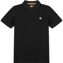 Timberland pure cotton short-sleeved mens 2024 summer new black outdoor sports T-shirt breathable lapel POLO shirt