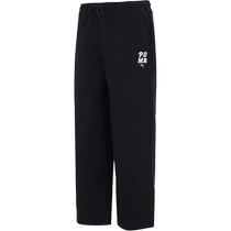 PUMA black woven trousers womens new summer loose sports pants casual training straight pants 536754