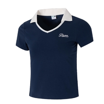 PUMA Puma sports suit womens autumn new lapel short-sleeved T-shirt skirt retro POLO shirt skirt