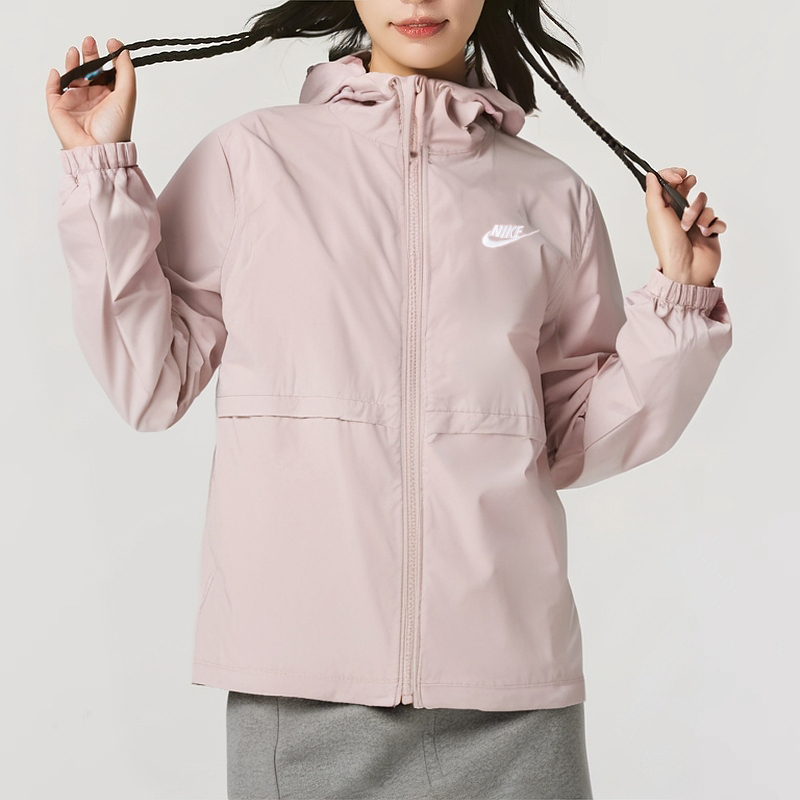 Nike Pink Jacket Women's Autum New Hooded Jacket Casual Sportswear Top Dm6180 Nike Pink Jacket Women's Autum New Hooded Jacket Casual Sportswear Top Dm6180