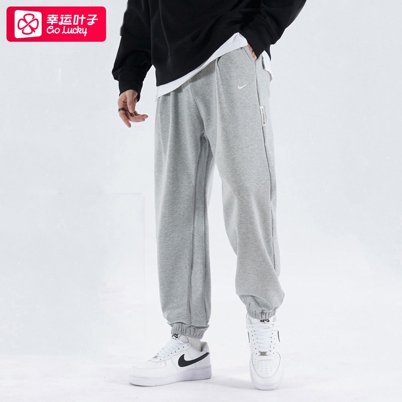 Nike Gray Sweatpants Men's Genuine Spring and Autumn New Sports Pants Running Training Breathable Tapered Pants Jogger Pants