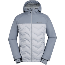 Colombia Contrast Color Hooded Down Jacket Womens Outdoor Warm Windproof Sportswear Cotton Feather Jacket