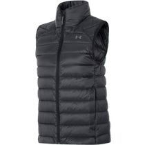 UA Under Armor Down Vest Womens Autumn and Winter New Stand Collar Jacket Sportswear Warm Windproof Cotton Feather Vest